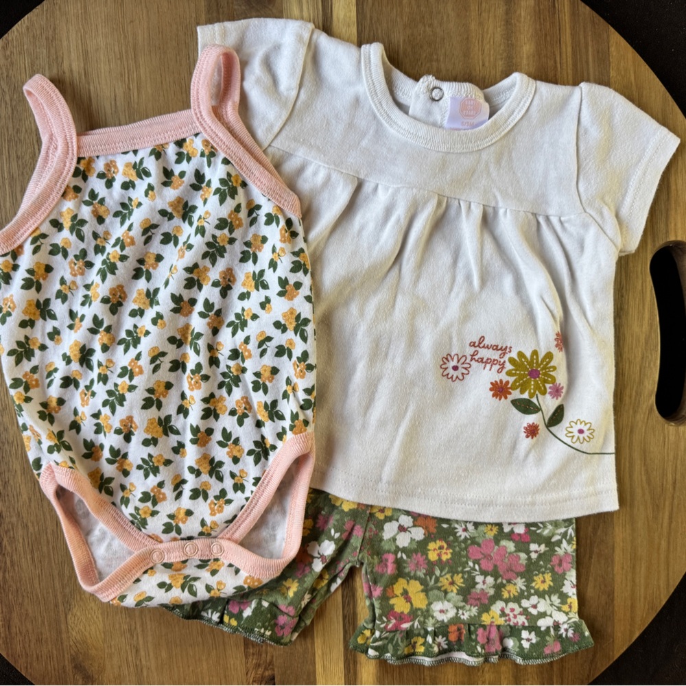 Baby on Board Floral Ruffle Outfit 3-Pack